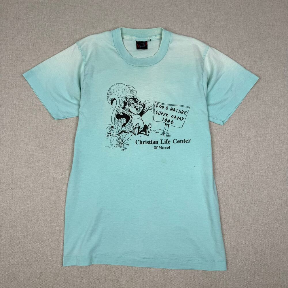 Vintage 90s Christian Life Center Merced Camp Tee Single Stitch T-Shirt Medium